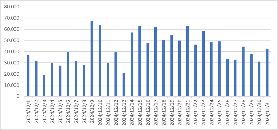 2024年の売上データ