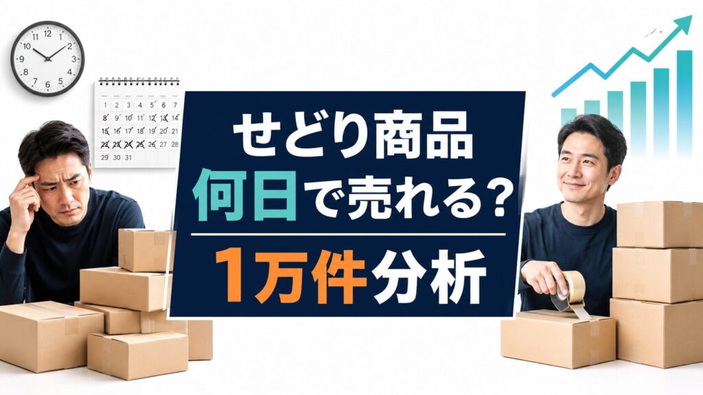 商品が売れるまでの日数を1万件で分析