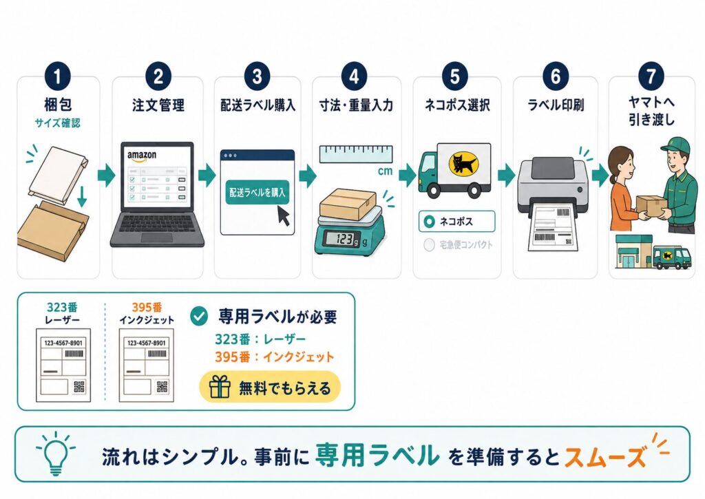 Amazonせどりでネコポスを使うための7つの手順
