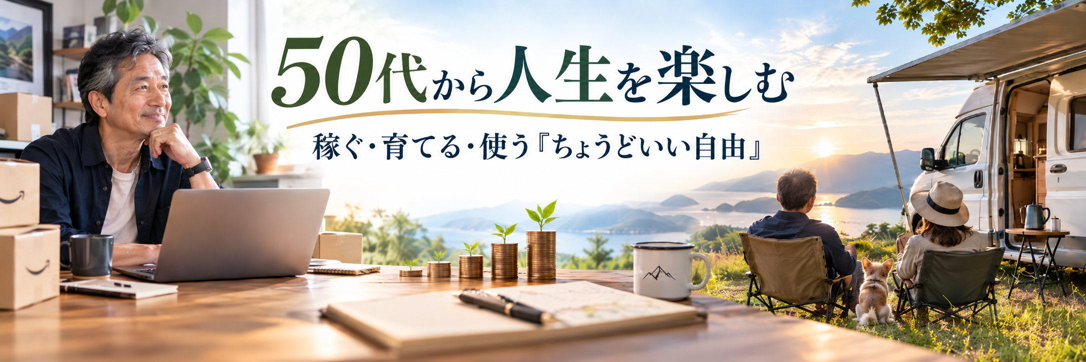 50代から人生を楽しむ|稼いで・増やして・使う「ちょうどいい自由」